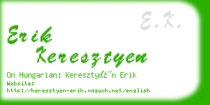 erik keresztyen business card